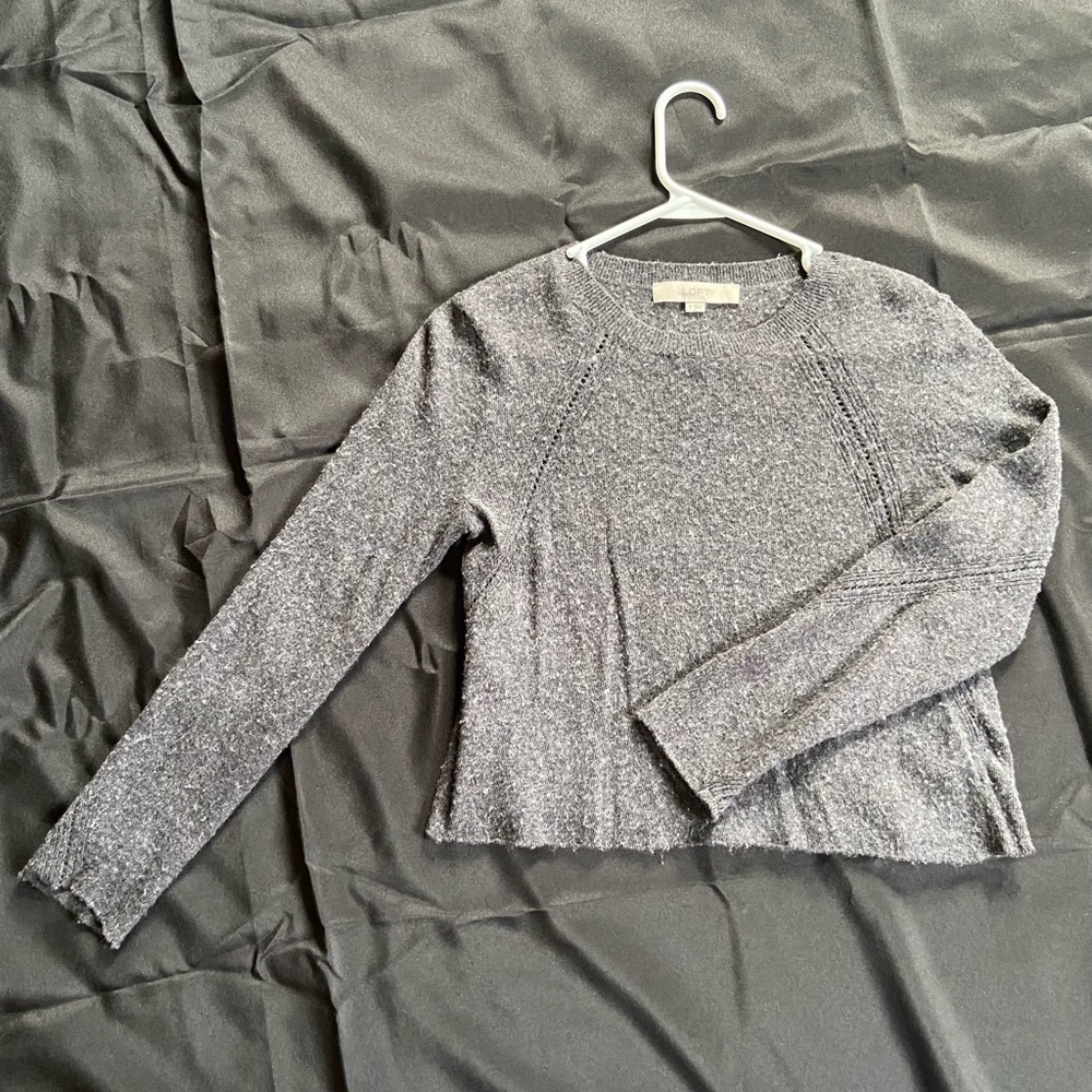 Grey sweater with unique detailing